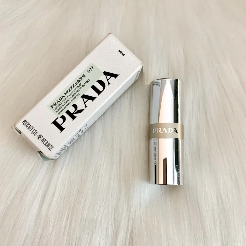 Prada Monochrome Hyper Matte Mini Lipstick in Arancio NIB